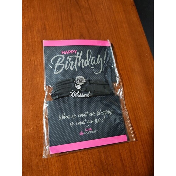 2019 Paparazzi Consultant Happy Birthday Blessed Faux Leather Bracelet New - Picture 1 of 3